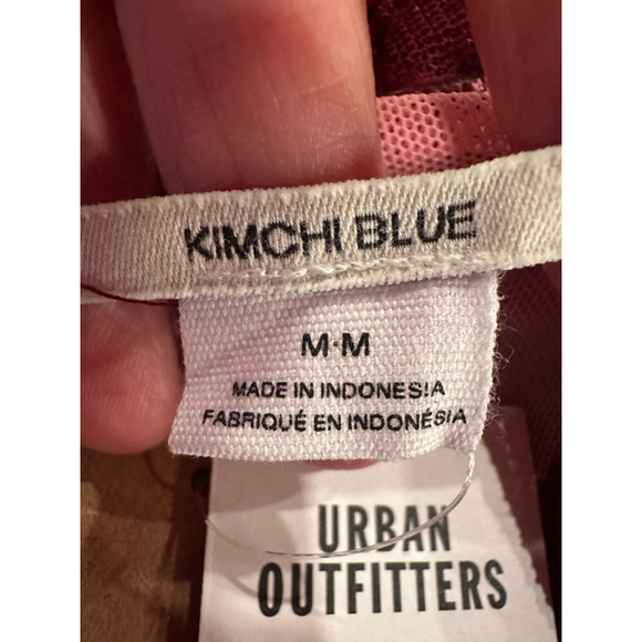 Kimchi Blue Urban Outfitters Pink Floral Mini Dress Medium NWT - Picture 8 of 15